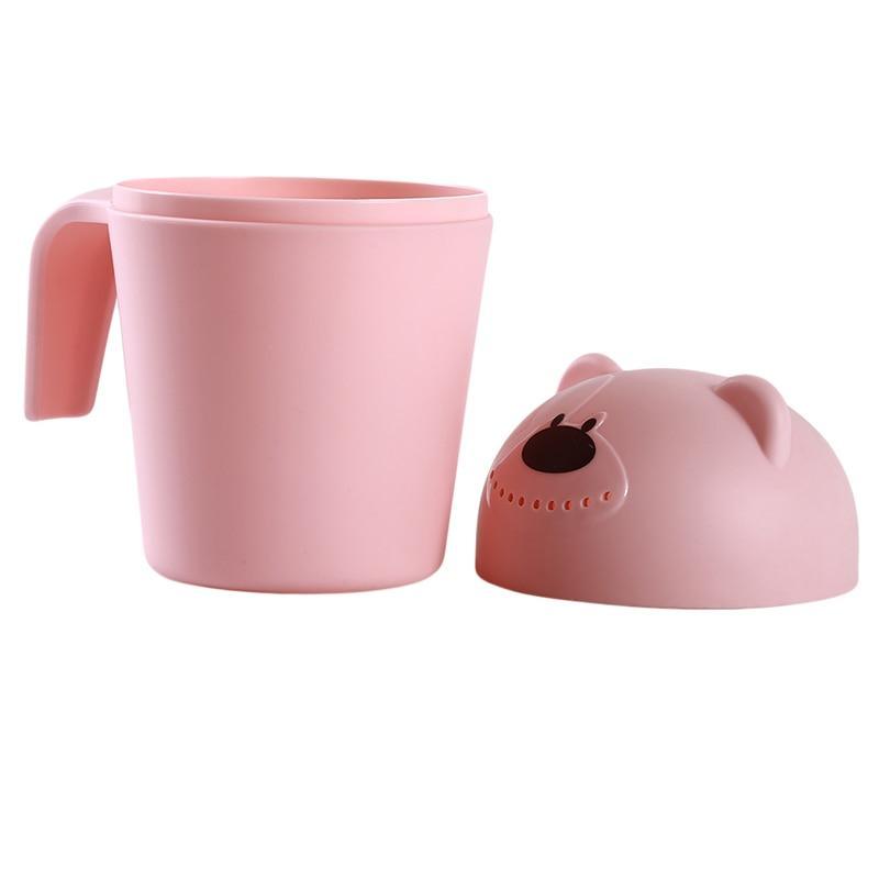 Bébé Enfants Dessin Animé Ours Bain Tasse Bébé Douche Shampooing Tasse Seau Bébé Douche Cuillère Eau Cheveux Pour Enfants