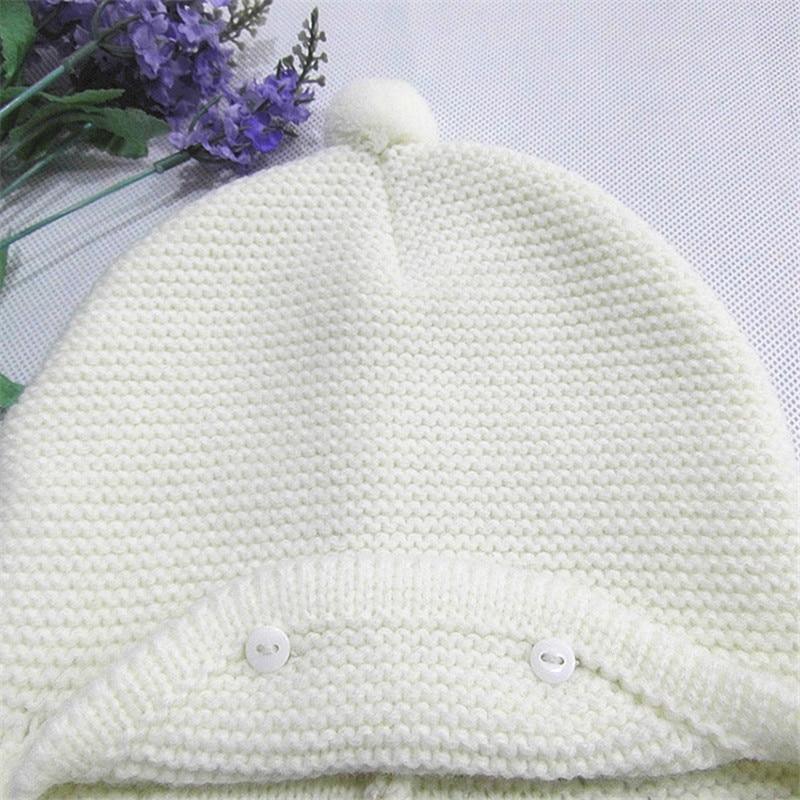 Joli bonnet à pompon pour bébé, casquettes en coton tricotées pour filles/garçons, bonnets à capuche en laine chaude, chapeaux pour tout-petits pour l'hiver