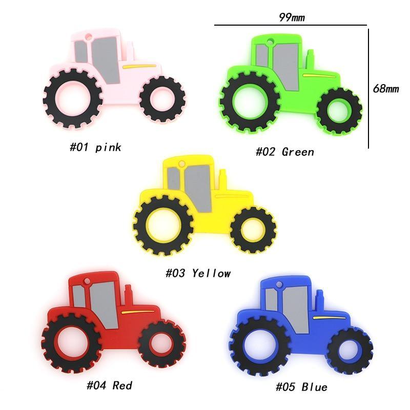 1 tétine en silicone en forme de tracteur pour bébé, jouet de dentition pour rongeurs, à mâcher en forme d'animal, produits pour bébé, cadeau d'allaitement pour bébés et enfants