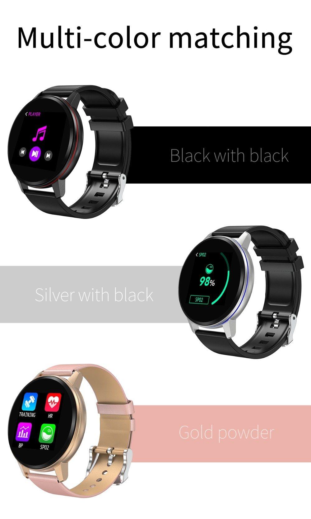 Nouvelle montre-bracelet intelligente décontractée pour hommes et femmes, moniteur d'activité physique de luxe de marque, étanche, au design moderne et luxueux