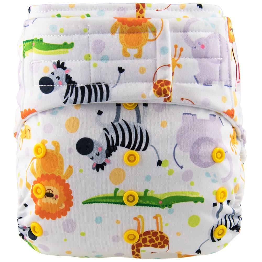 Couche Culotte à Scratch - Intérieur en Tissu Imperméable Lavable Réutilisable pour Bébés et Enfants