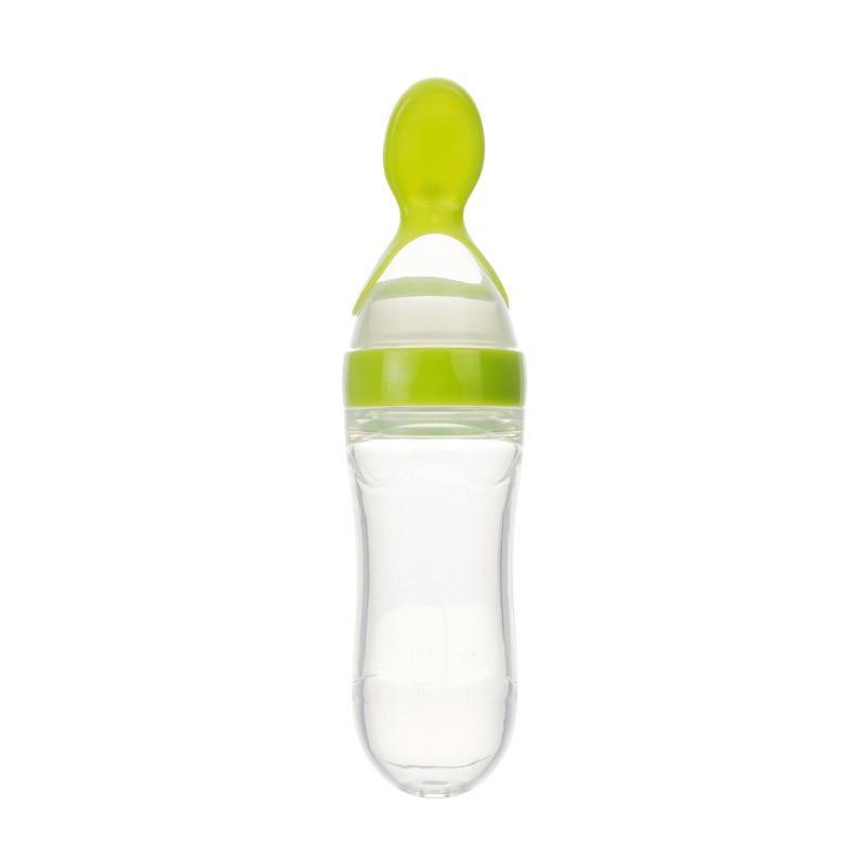 Biberon compressible avec cuillère pour bébé, bouteille de lait, entraîneur d'alimentation pour bébé, complément alimentaire pour bébé.