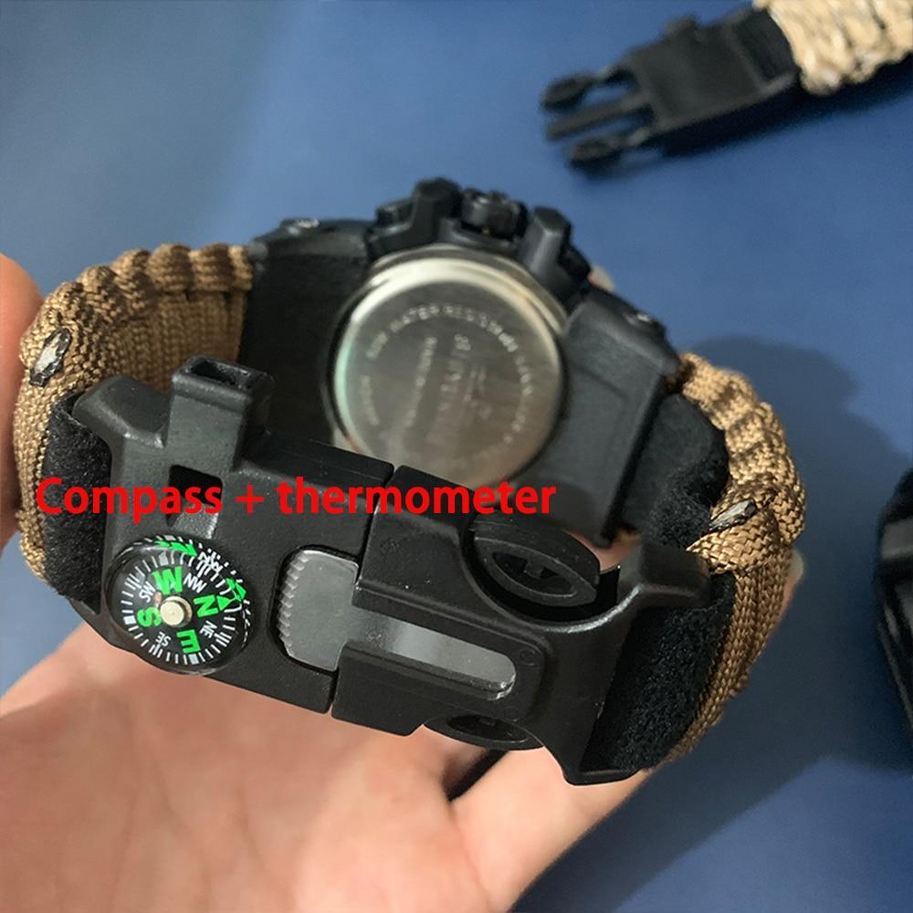 Montre sport homme de survie avec boussole extérieure de la marque de luxe G Style, montres numériques militaires étanches 50M relogio masculino