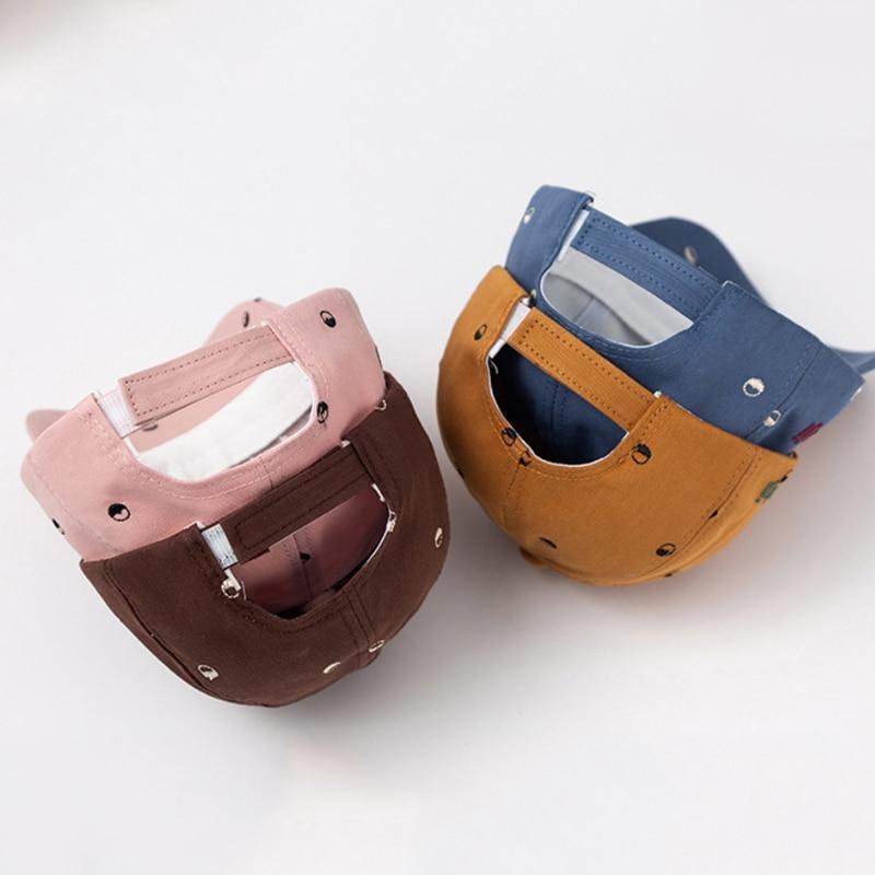 Joli chapeau en coton pour bébé, casquette de baseball réglable pour enfants, chapeau de soleil hip-hop avec fermeture snapback