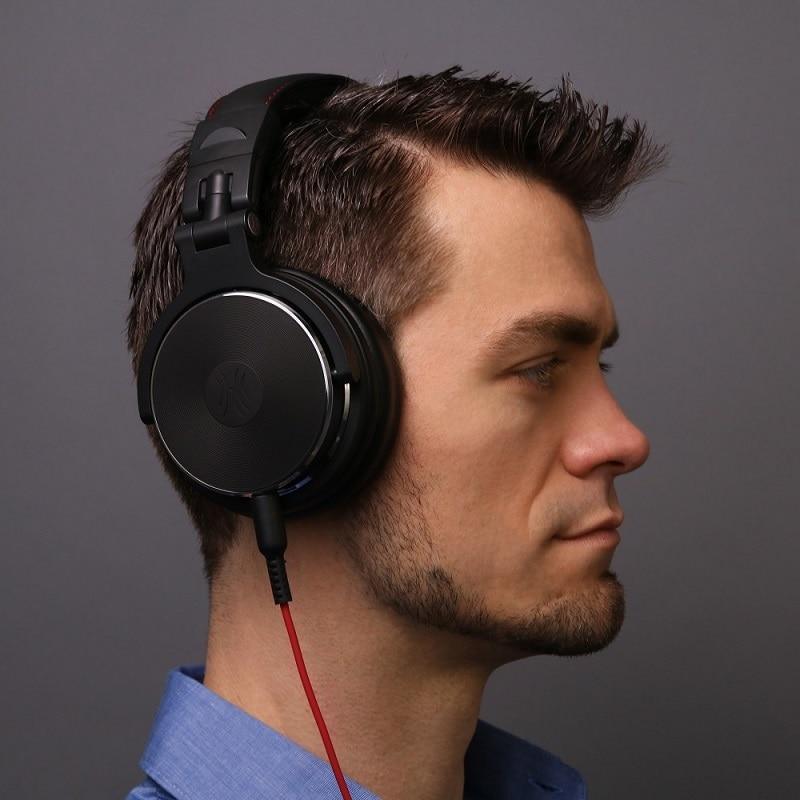 Casque de studio professionnel Casque DJ stéréo Casque de monitoring de studio Casque de jeu Câble 3,5 mm 6,3 mm Pour smartphones et PC