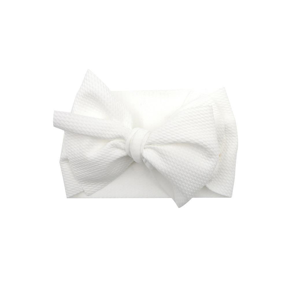 Bandeau bébé fille tout-petits grand nœud bandeau cheveux mignon solide extensible turban pour bébés filles