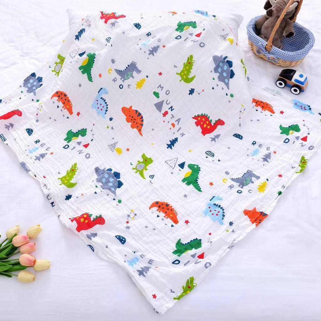 Langes en mousseline de coton pour bébé, couvertures d'emmaillotage pour nouveau-nés, serviette de bain multifonction pour nourrissons