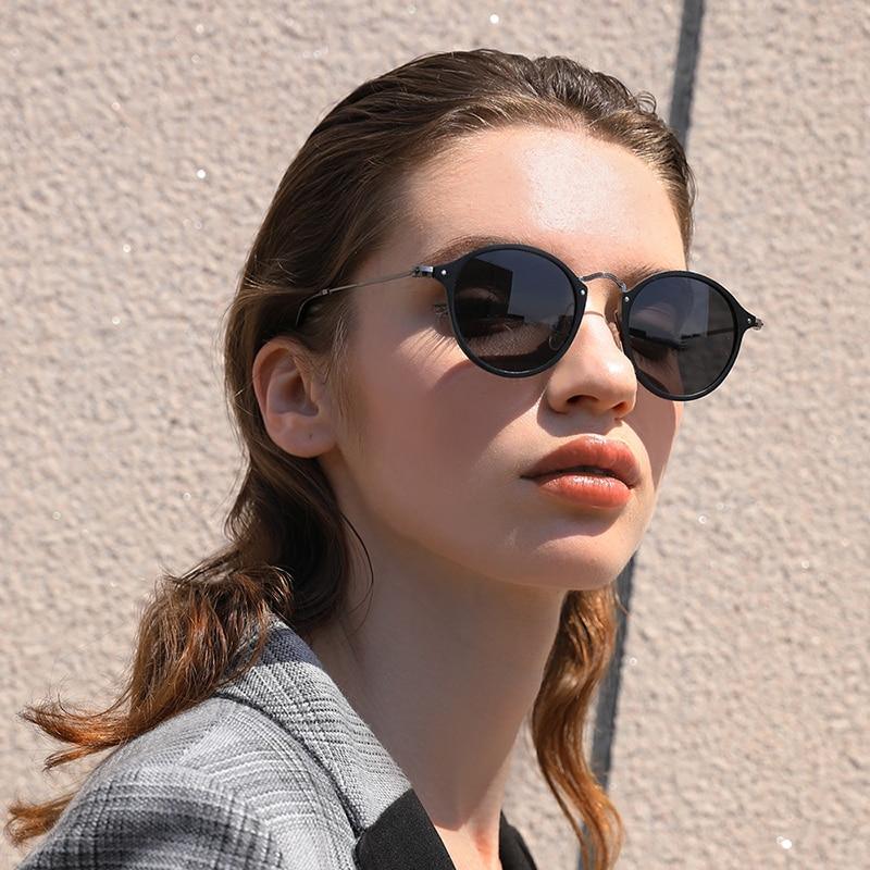 Lunettes de soleil vintage en aluminium de haute qualité pour hommes et femmes, rondes, style rétro, avec protection UV400
