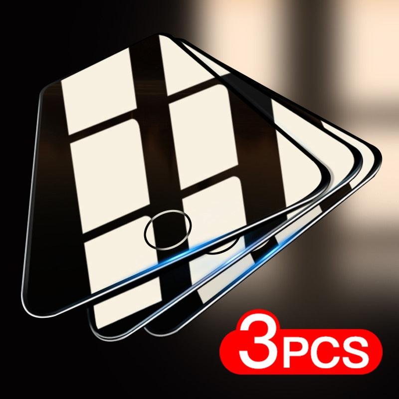 3 Pièces Pour iPhone 7 8 6 s 6s Plus Verre de Protection Pour Film Protecteur d'Écran Verre Blindé Trempé Compatible avec le Protecteur d'Écran iPhone pour iPhone