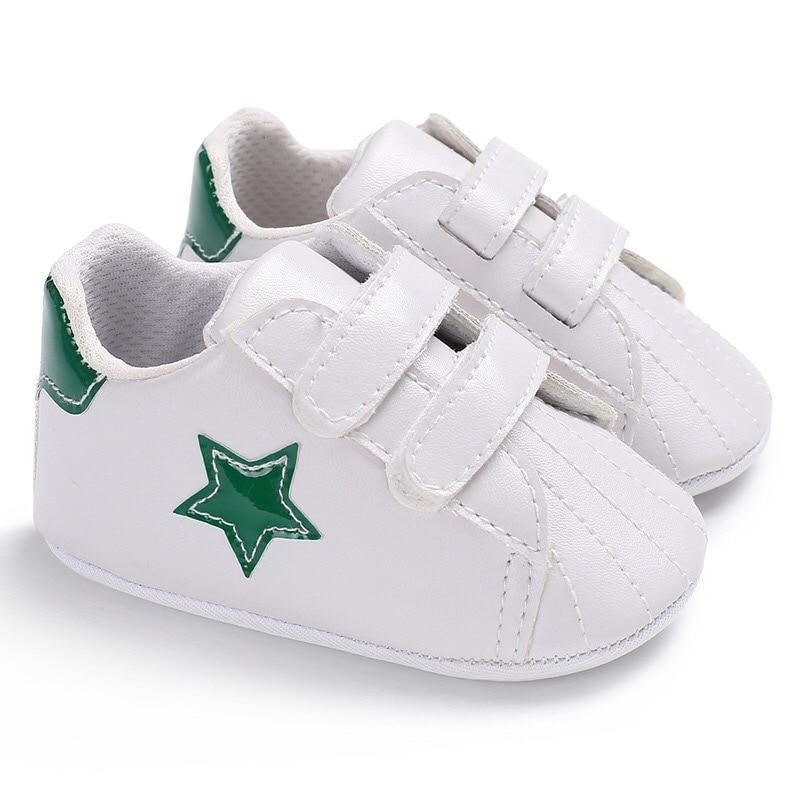 Chaussures bébé étoiles Premiers Pas Enfants Tout-petits Lacets Cuir PU Semelles Souples Baskets 0-18 Mois