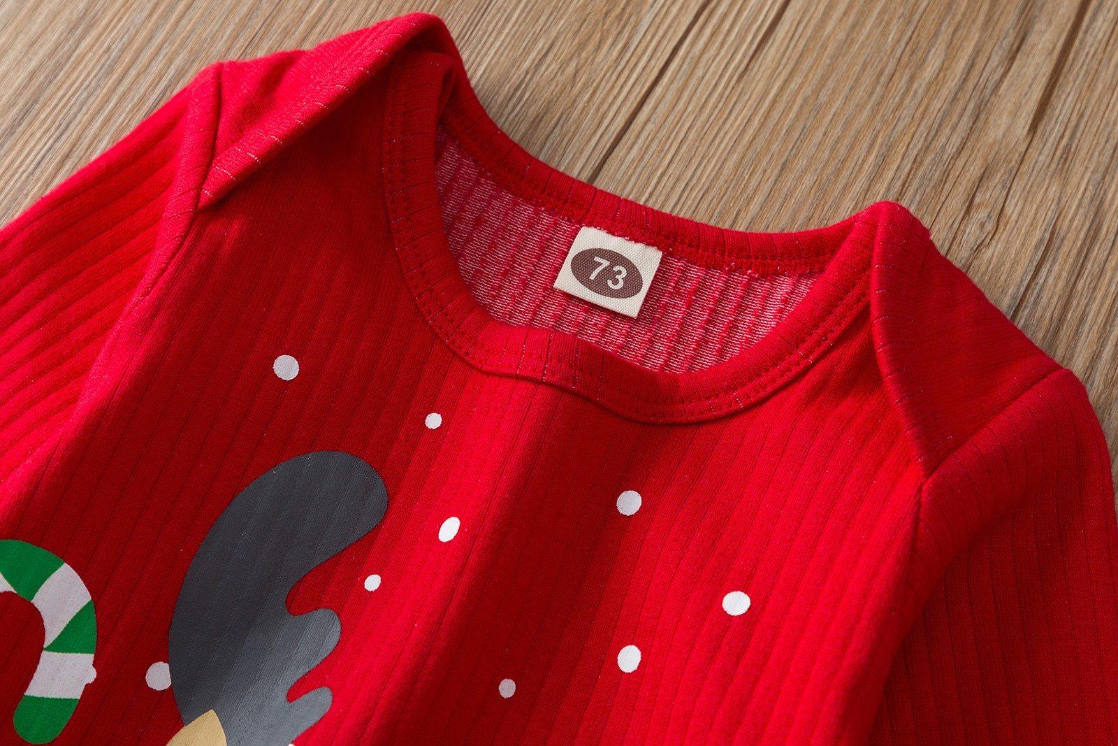 Grenouillère Noël Bébé Fille/Garçon Ensemble Bonnet Pantalon Motif Nouvel An Pour Garçons et Filles