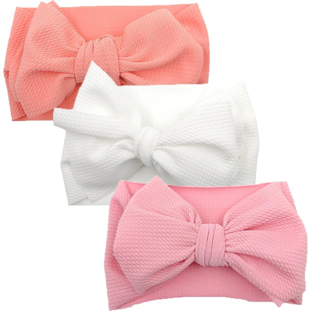 Bandeau Turban Moderne Luxe Élégant pour Bébé Fille, Accessoires Photo, Nœud, Lot de 3 Pièces pour Filles Bébé