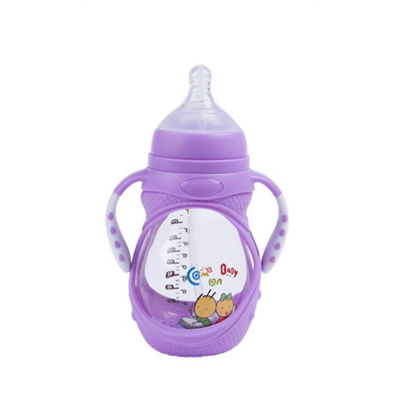 Biberon en verre avec tétine en silicone pour bébé