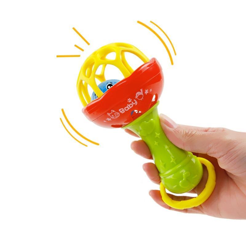 Hochet pour bébé jouet Intelligence Gencives à saisir Clochette en plastique Hochet d'éveil Jouets à suspendre pour bébés et enfants
