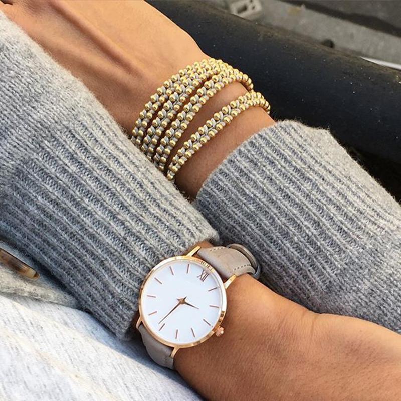 Nouvelles montres STEVVEX pour femme, montre-bracelet décontractée en cuir à quartz pour femmes et filles