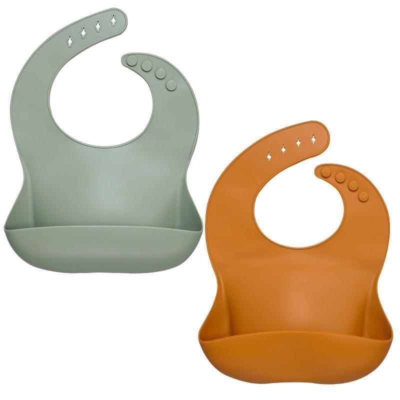 Bavoir en silicone pour bébé, imperméable, solide, bandana, bavoirs pour nouveau-né, bavoir pour enfants