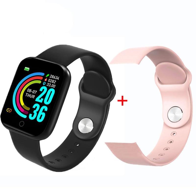 Montre intelligente de luxe, NOUVEAU style, en acier inoxydable, pour femmes et hommes, électronique, sport, bracelet, pour Android IOS, montre connectée carrée