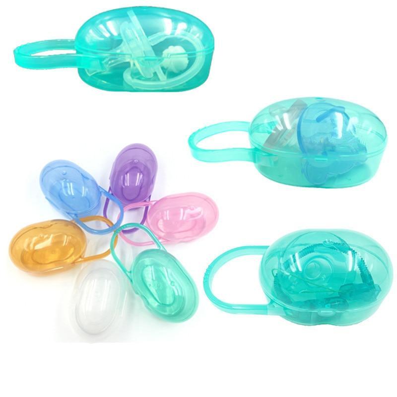 Boîte de rangement de voyage pour tétine de bébé, couleur unie, étui porte-tétine sûr pour enfants