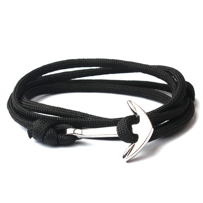 Nouveau Bracelet Ancre Marine Bleu Bracelet Ancre d'Amitié Homme Bracelet Multicouche Fait Main Corde Nylon Chaîne Bijoux Homme Femme