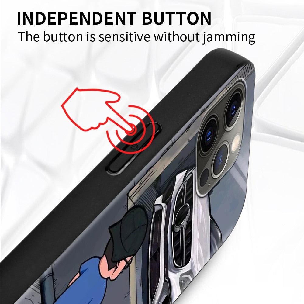 Meilleure Coque de Téléphone pour iPhone 14 11 13 12 Pro Max Mini X Xs Xr 6 6s 7 8 Plus Voiture de Sport Garçon Protection Flexible Souple Tpu Transparente