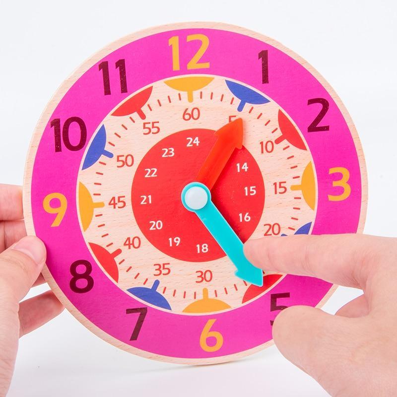 Jouets d'horloge Montessori en bois pour enfants, horloge colorée pour l'apprentissage des heures, minutes et secondes, aides pédagogiques pour la petite enfance