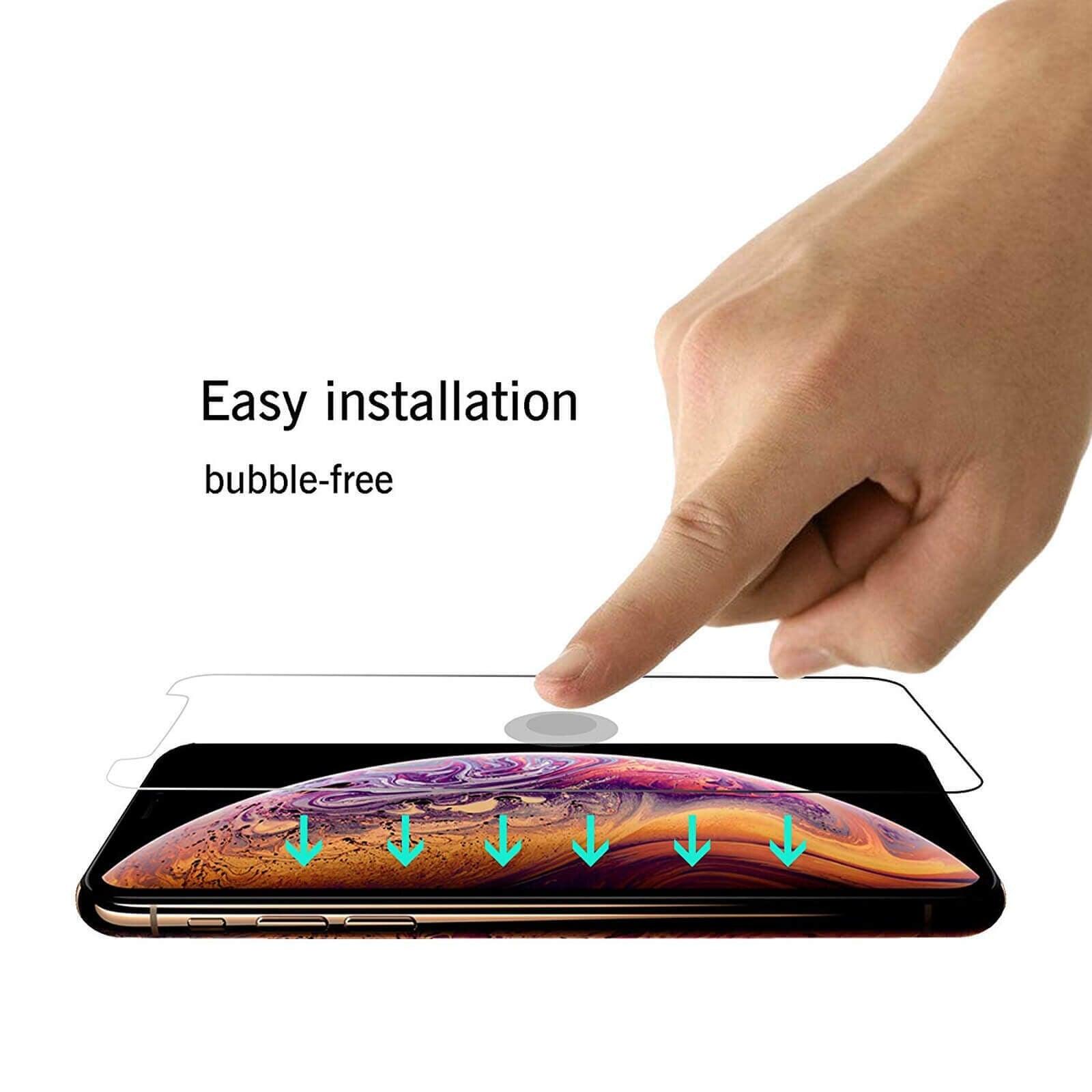 Protections d'écran en verre trempé HD pour iPhone 12 12 Max/12 Pro Film avant iPhone X 6/6s 7 8 11 Pro Max Protection d'écran transparente hautement résistante aux rayures en verre de protection plein écran pour iPhone