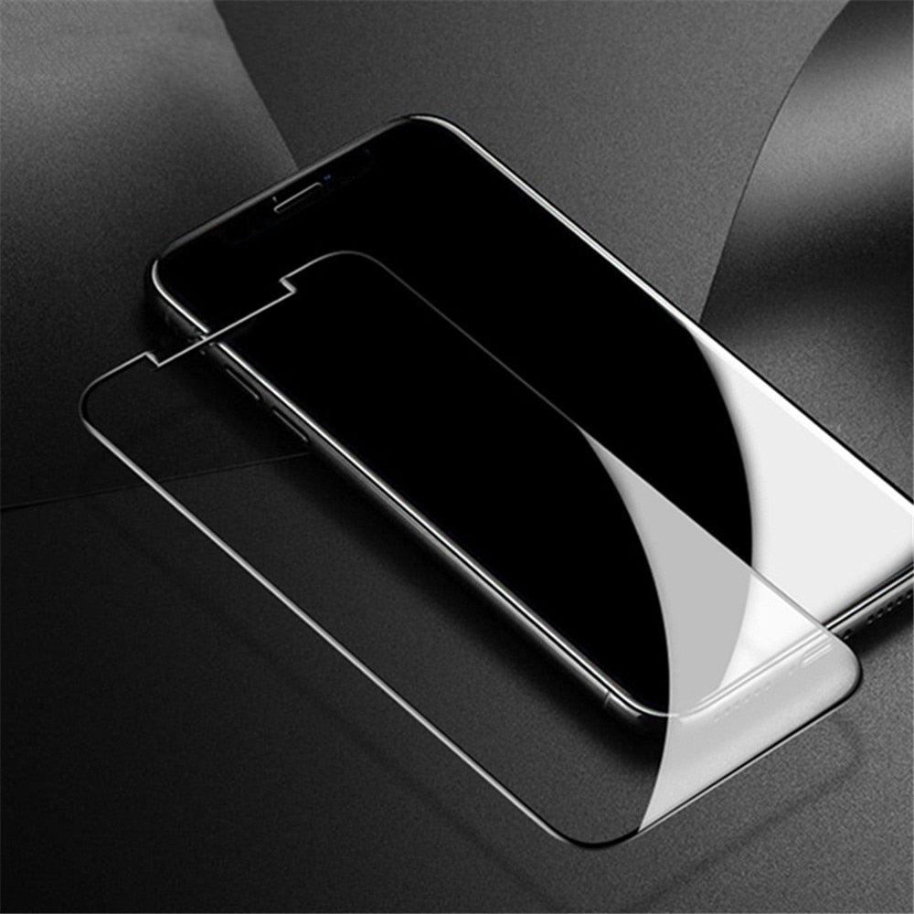 3 pièces pour iPhone 12 13 Mini 14 Pro Max Film de protection d'écran en verre pour iPhone XR XS SE 2022 6 7 8 Plus 13 Pro Max Verre non entièrement incurvé anti-explosion film de protection d'écran en verre trempé pour iPhone