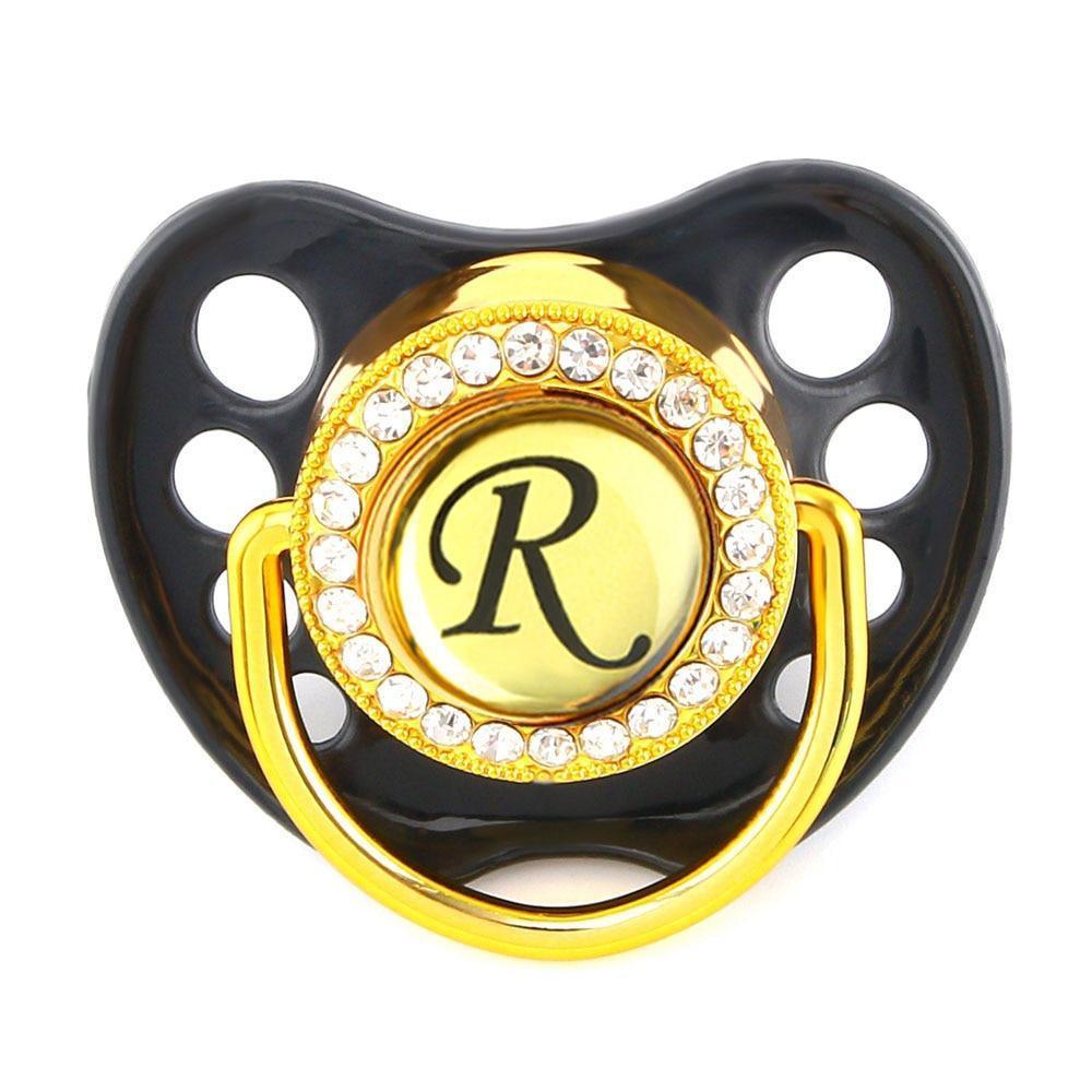Lettres Initiales Prénom Bébé Sucette Mamelon en Silicone pour Nouveau-né Enfants Attache Sucette Bébé Excellent Cadeau pour Bébés