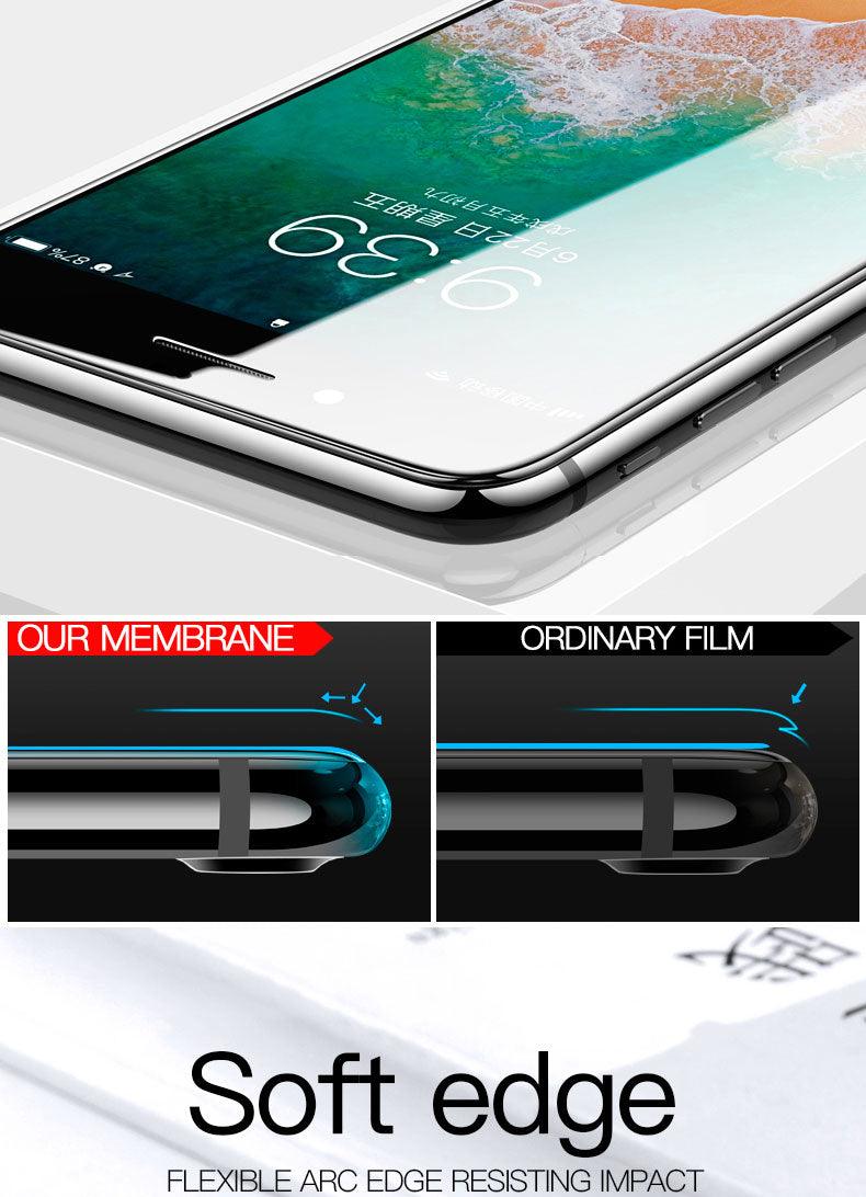Verre Trempé Incurvé 9D pour iPhone 7 8 6 6S Plus SE, Protecteur d'écran en Verre pour iPhone 8, iPhone 7 Plus, iPhone 8 Plus, Film Protecteur en Verre Trempé