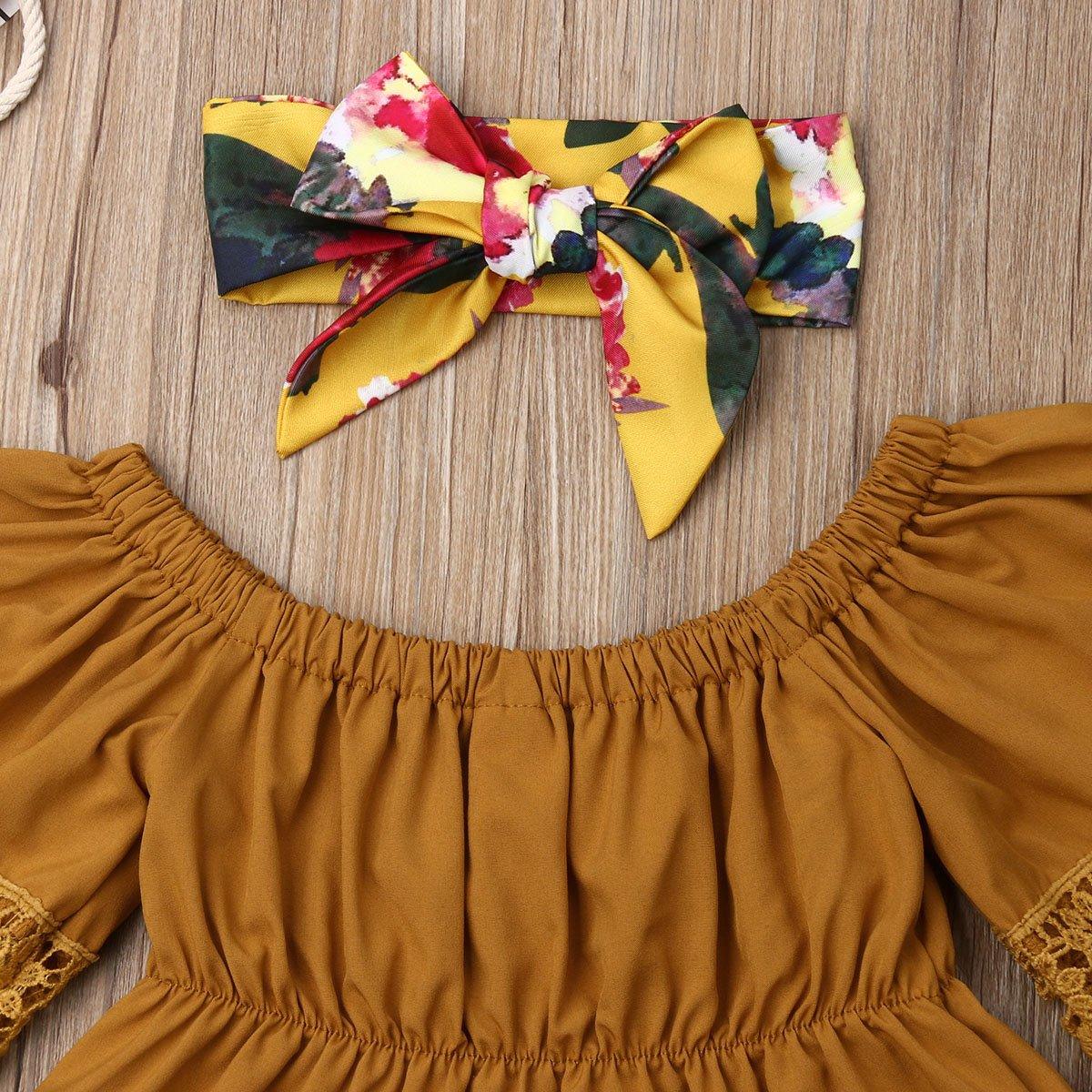 Tenues élégantes de luxe fleuries pour bébés filles nouveau-nés et tout-petits, comprenant un haut solide à épaules dénudées, un short fleuri et un bandeau avec nœud.