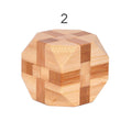 Casse-têtes 3D en bois imbriqués (12 styles) – Jeu en bambou petite taille pour adultes et enfants