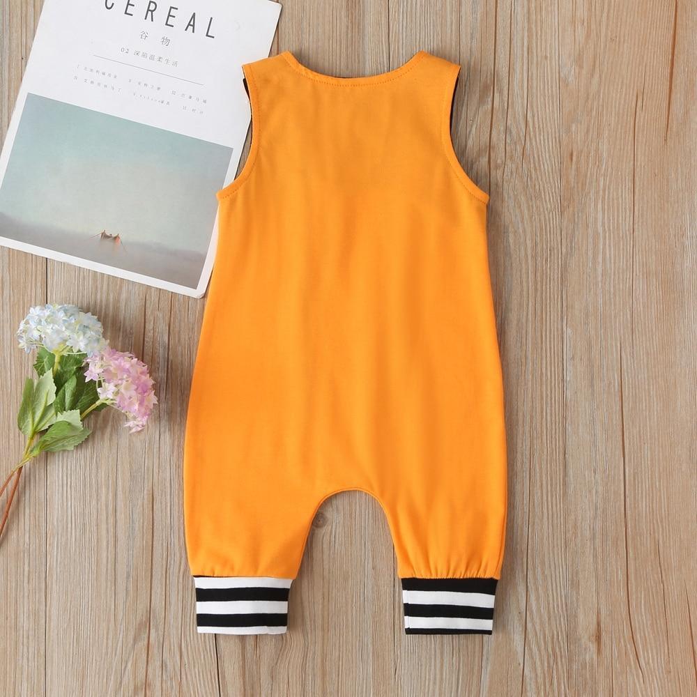 Nouveaux vêtements pour bébés garçons et filles, barboteuses pour nouveau-nés, combinaisons sans manches en coton à rayures unies pour enfants