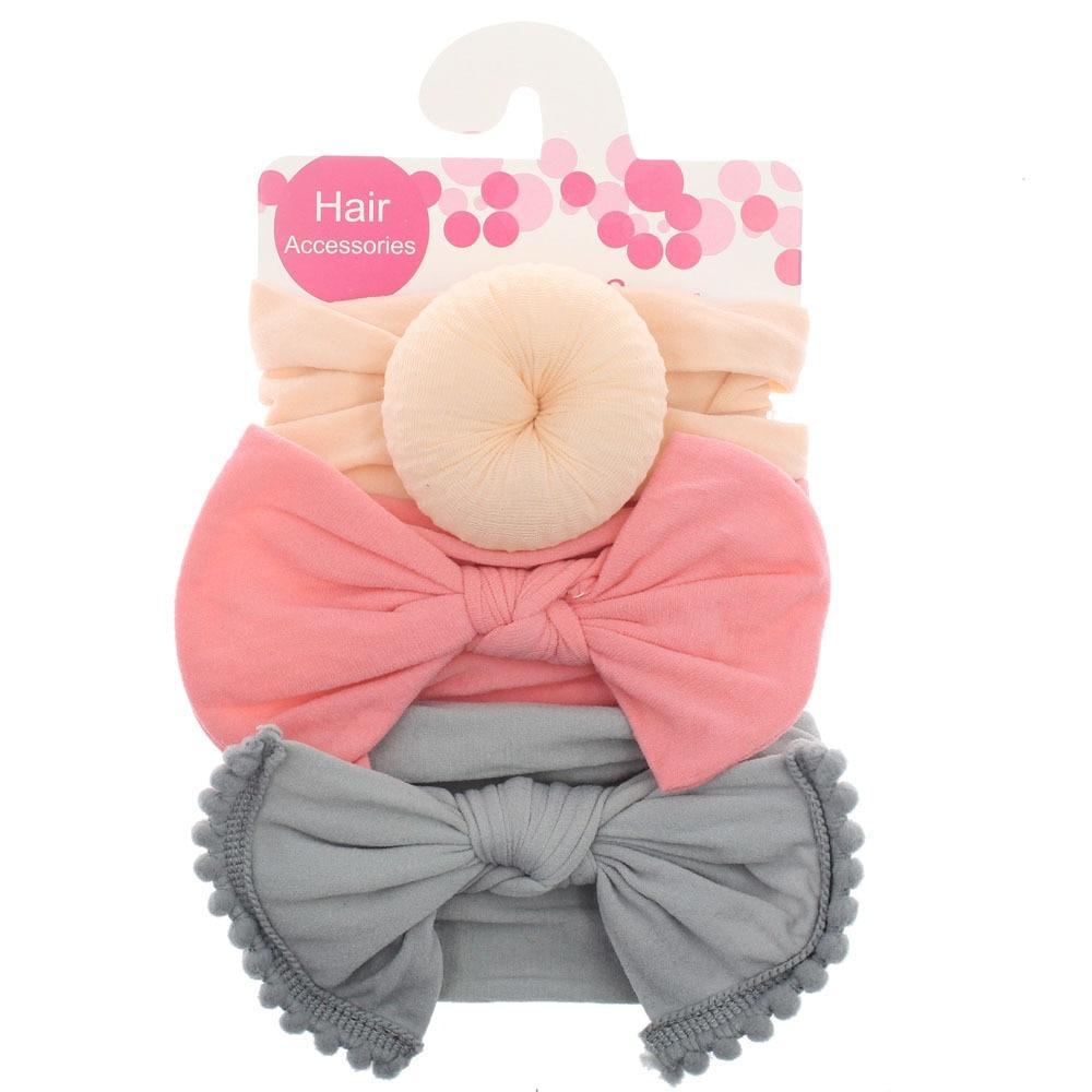 Bébé Mode Nylon Nœud Bandeau Nouveau-né Nœud Boule Ronde Écharpe de Tête Fleur Turban Filles Bandeaux Cheveux Nœud Pour Enfants
