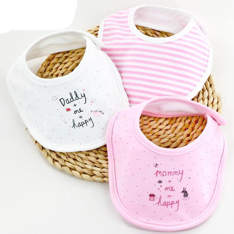 Bavettes bandanas pour bébé Moder, lot de 3 en coton, motifs triangulaires variés pour bébés garçons et filles