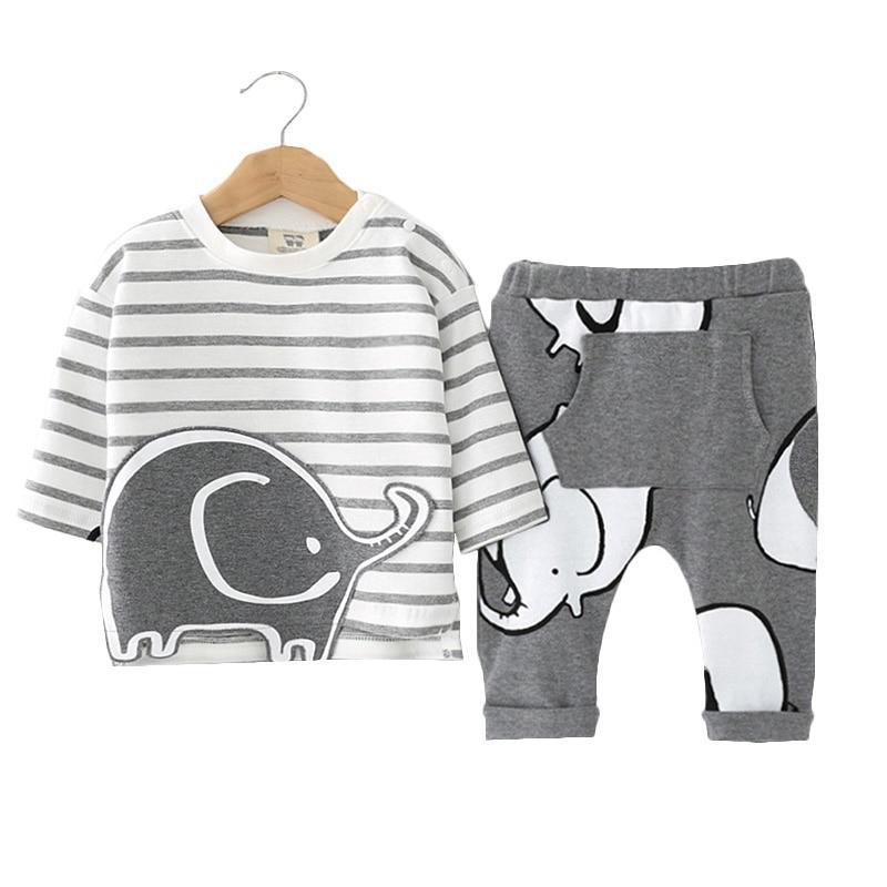 Ensemble barboteuse Fashion Cartoon Body Chapeau et Pantalon Vêtements Bébé Nouveau-né Animaux Mignons Pyjamas