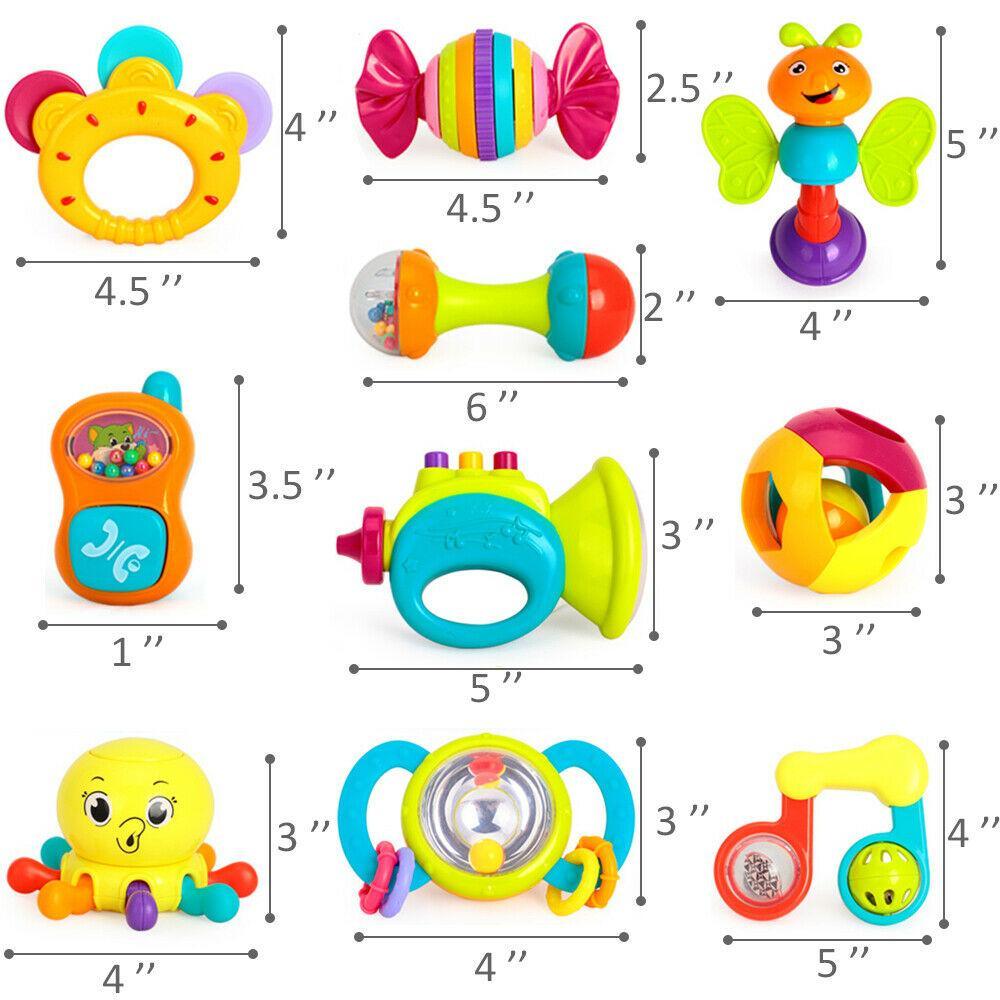 Hochets Bébé Mordeur Shaker Hochets Musical Jouet Ensemble Jouets Éducatifs Précoces Pour Bébé