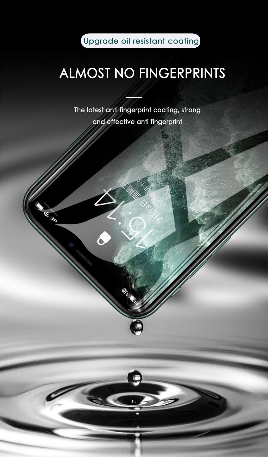 3 coques de protection intégrales en verre pour iPhone 11, 12, 13, 14 Pro Max, protection d'écran pour iPhone X, Xr, Xs Max, 7, 8, 6s Plus, Se, en verre, bord à bord, couverture complète de l'écran