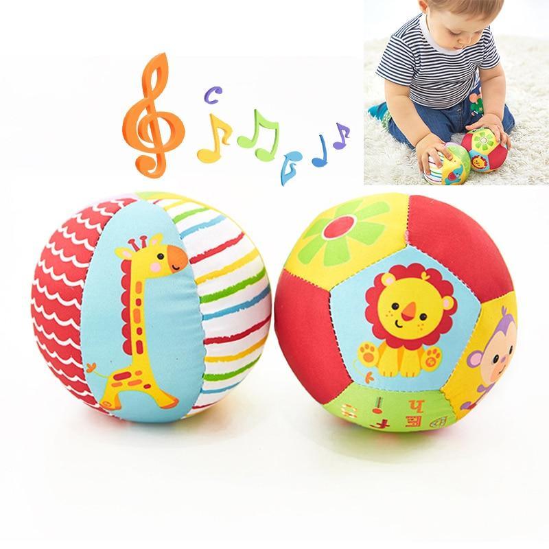Balle Animale Douce Peluche Mobile Bébé Jouets Sonores Hochet Bébé Balle Musculaire Jouets Éducatifs Nouveau-nés Pour Enfants