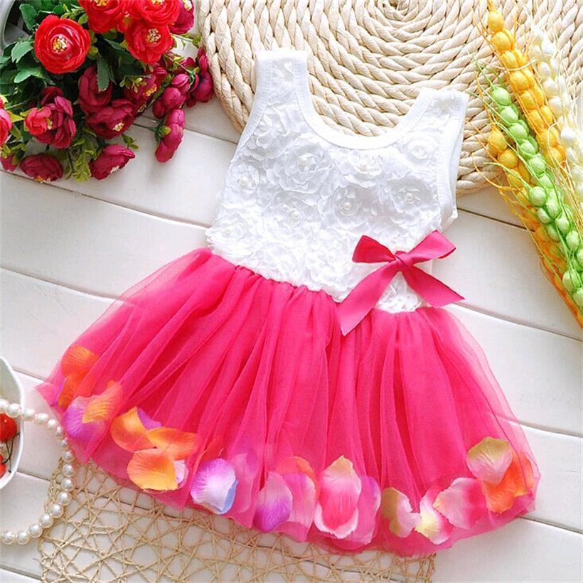 Robe de princesse de luxe moderne faite à la main pour petites filles, motif floral, sans manches, mini tutu, nœud, rose, jaune, rouge, vêtements pour enfants