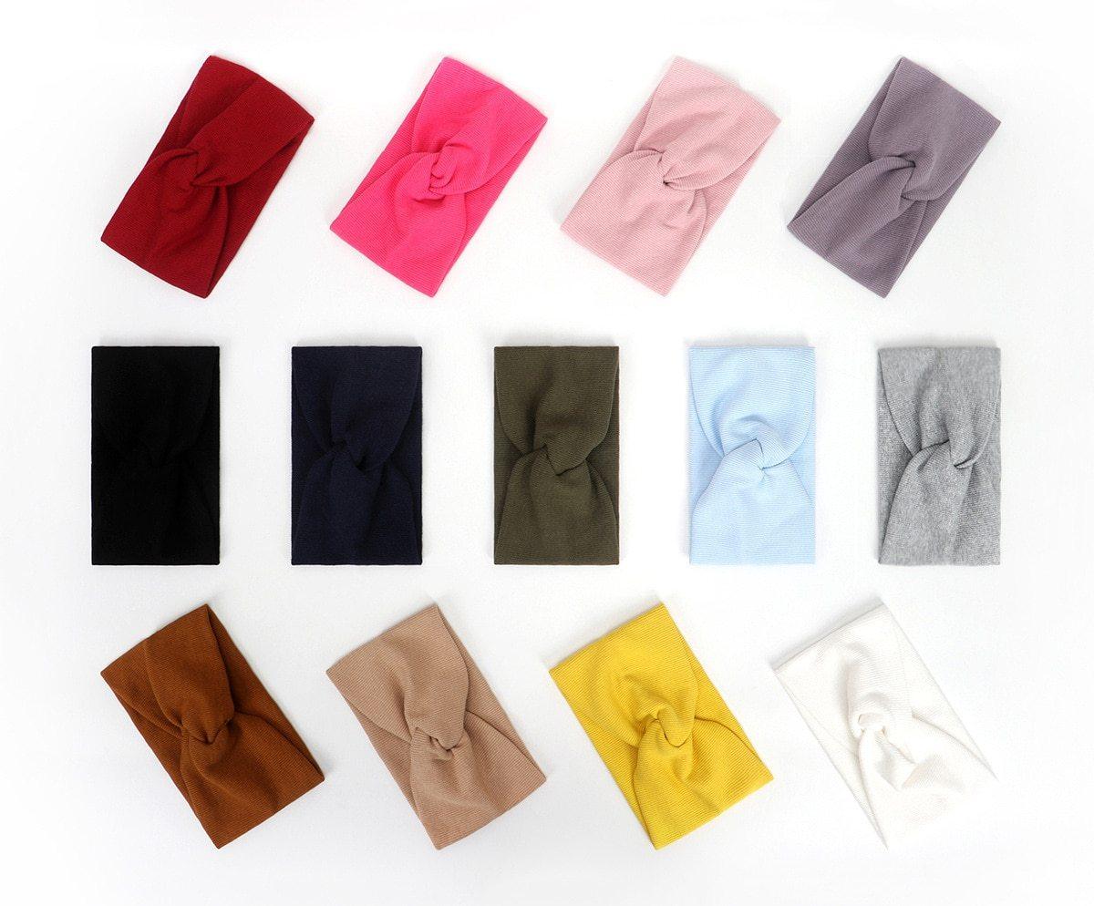 Bandeau Fille Torsadé Noué Doux Élastique Bébé Fille Doux Élastique Turban Bandeau Fille Nouvelle Tendance Hiver Automne