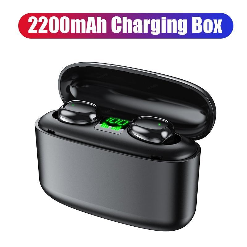 Écouteurs sans fil STEVVEX Casque Bluetooth 5.0 avec micro Écouteurs de sport étanches Commande tactile Mini-écouteurs intra-auriculaires pour la musique