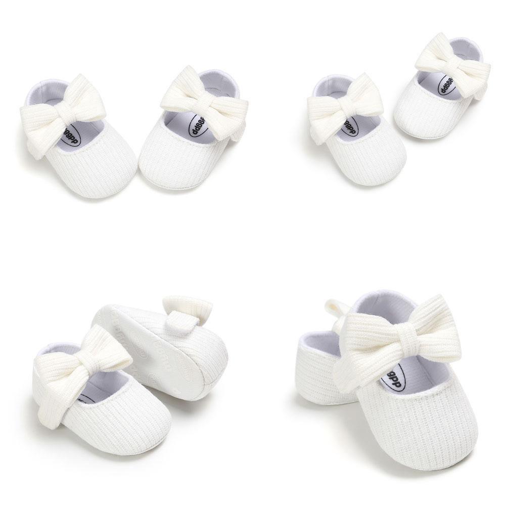 Chaussures de princesse pour bébé fille, nœud papillon, semelle souple, décontractées, pour nouveau-nés, 0-18 mois