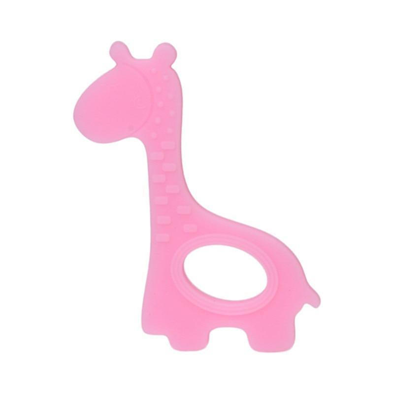 Nouveau jouet de dentition apaisant en forme de girafe mignonne à mâcher pour bébés et tout-petits en silicone biologique naturel, parfait pour les bébés garçons et filles