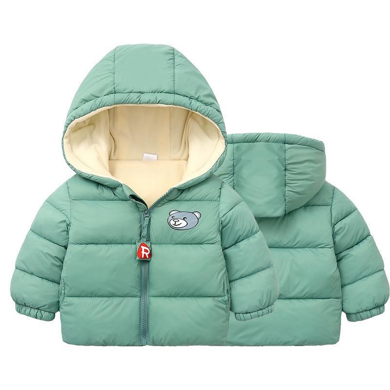 Vestes chaudes à capuche pour bébés filles et bébés garçons pour l'hiver, au design moderne, neuf et luxueux.