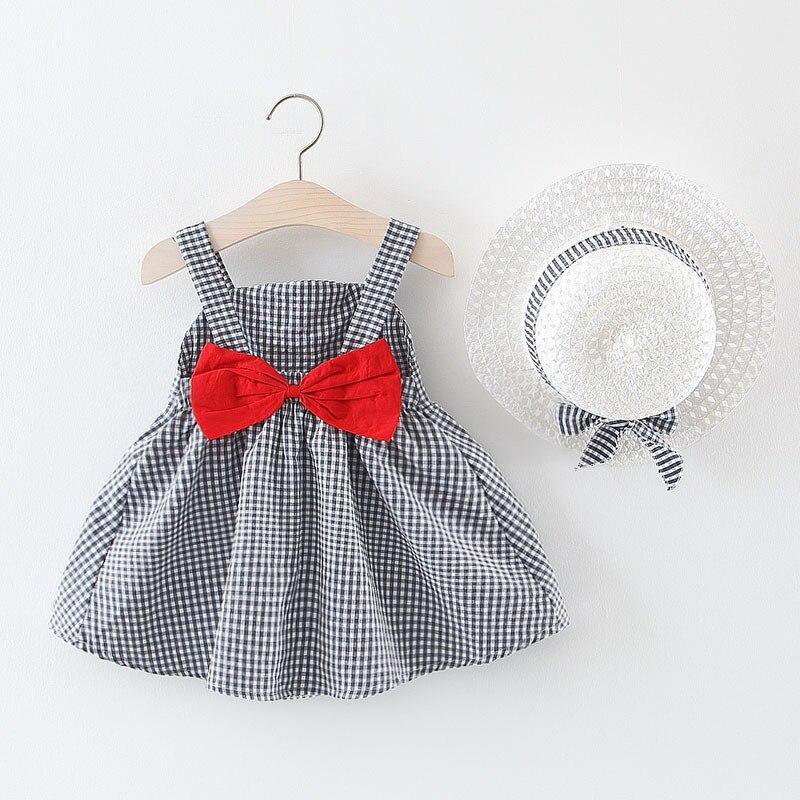 Robe Tutu d'Été pour Bébés Filles avec Imprimé Princesse Robe de Soleil et Chapeau