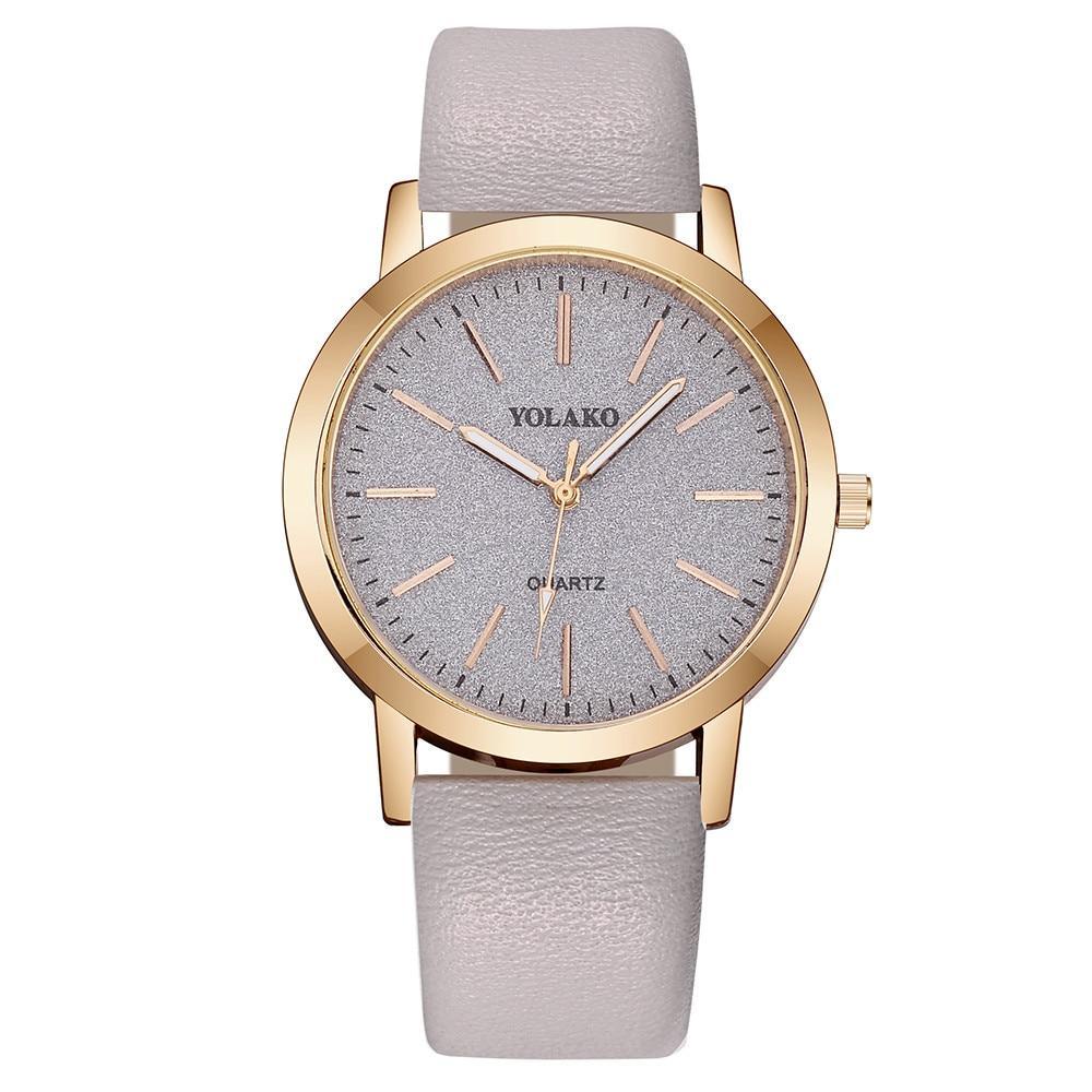 Montre Sky Watch pour femme, montre-bracelet décontractée à quartz avec bracelet en cuir, affichage analogique, montre de luxe pour femmes et jeunes filles