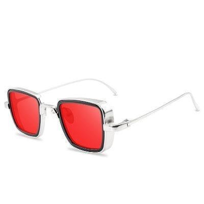 Lunettes de soleil tendance vintage Steampunk pour hommes, monture en métal de forme carrée, lunettes de soleil de marque élégantes et luxueuses au design rétro pour hommes