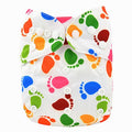 Couche en tissu imprimée moderne pour bébé, réutilisable, ajustable, lavable, pour bébés garçons et bébés filles, style élégant.