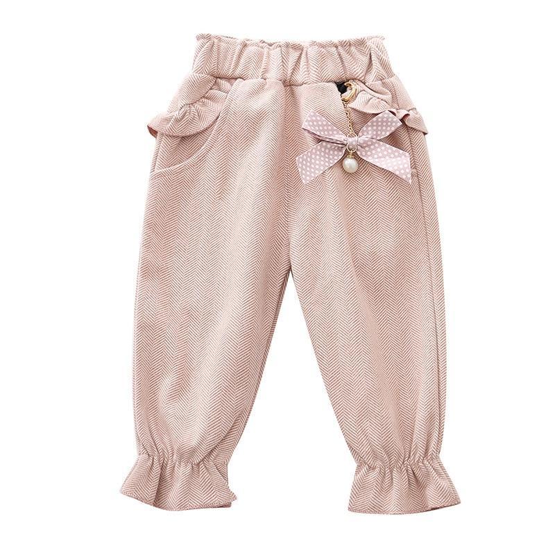Vêtements bébé fille pantalon à pois nœud volants pantalon décontracté pantalon long princesse fille vêtements enfants