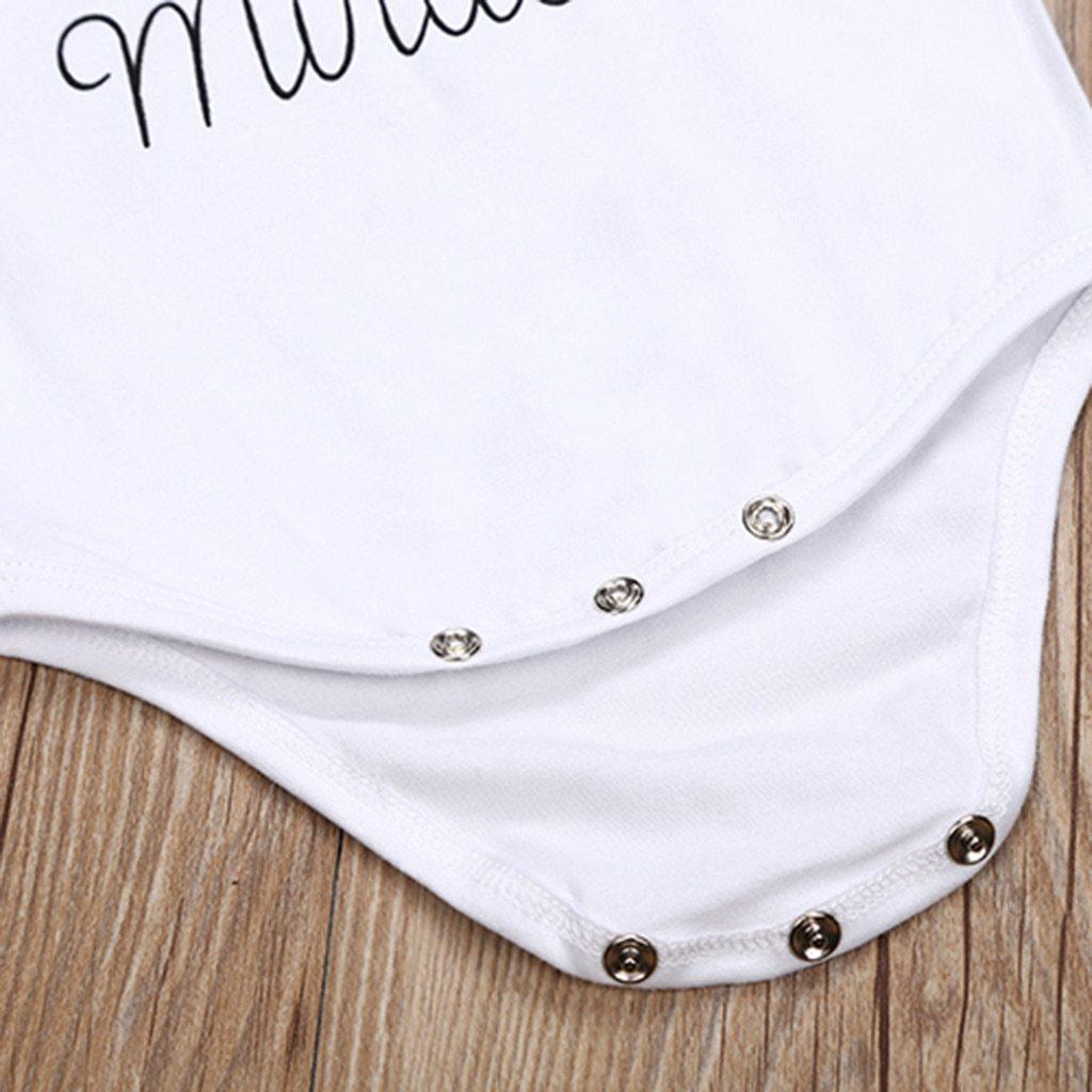 Bébé nouveau-né Filles Garçons Vêtements Fête des Pères Lettre Imprimer Barboteuse Combinaison Pour Bébé Pour Filles Et Garçons Papas et Mamans Miracle Imprimer